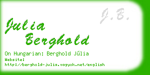 julia berghold business card